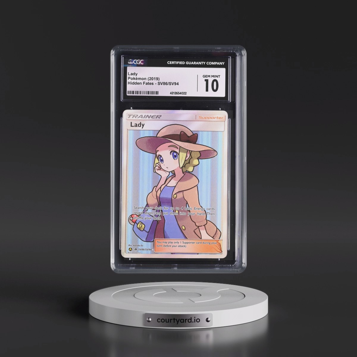 2019 Lady - Pokémon Hidden Fates CGC 10 GEM MINT